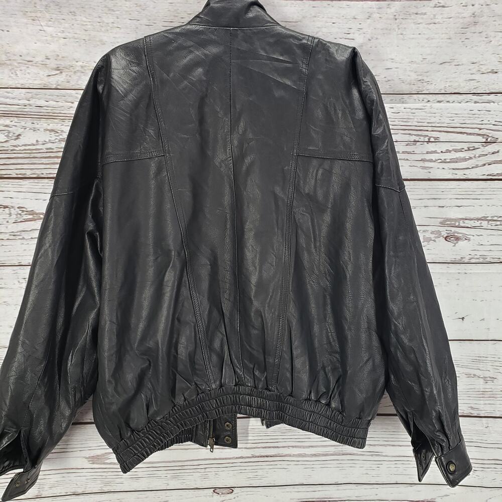 Monaco Leather Italy Men's Snap/Full Zip Lambskin Leather Jacket Size XL - Picture 10 of 16